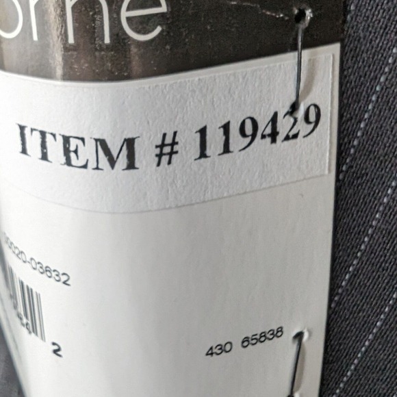 Claiborne 100% Wool Charcoal Pinstriped Suit Jacket Blazer 42 R New With Tags - Picture 8 of 13